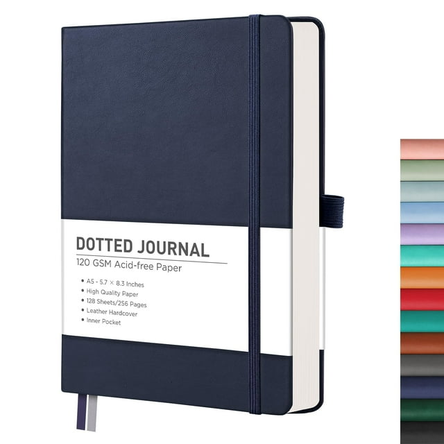 Cuaderno RETTACY Bullet Dotted A5 con 256 páginas, color azul marino