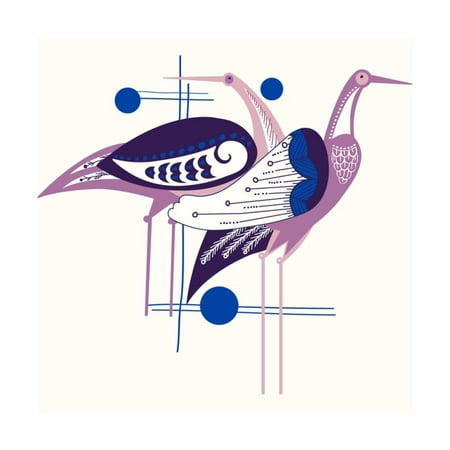 Campbell Art Deco Print - Deco Cranes Print Wall Art