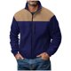 thumbnail image 1 of pstuiky camisas de manga larga para hombre, Camisa de manga larga con cuello alto, botones y bolsillos laterales para hombre camisetas de hombre xxl, 1 of 8