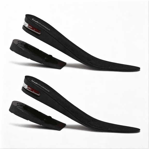 TELOLY Height Increase Insole, Shoe Lifts for Men and Women (2 Inch) Elevated, Cushioned Heel Inserts and Arch Support Insoles | Lifted, Supportive Comfort and Breathable Black