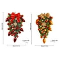 thumbnail image 3 of Christmas Wreath for Front Door, Outdoor Christmas Triangle Wreath with Red Berries Ball Window Wall Ornaments for Holiday Christmas Party Home Decorations Indoor, 3 of 6