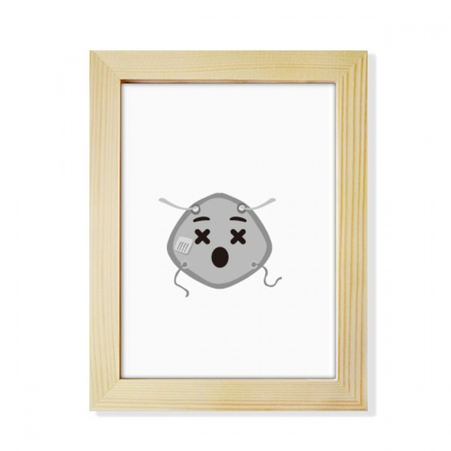 Fainted Dazed Confused Head Expression Desktop Adorn Photo Frame Display Art Painting Wooden