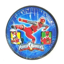 Disney Power Rangers Disposable 6.75" Dessert Party Plates - Pack of 8