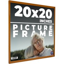 20x20 Honey Brown Real Wood Picture Frame Width 0.75 inches | Interior Frame Depth 0.5 inches |