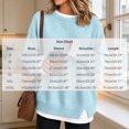 thumbnail image 6 of FAIWAD Crew Neck Layered Sweatshirt for Women Oversized Patchwork Long Sleeve Pullover Side Split Casual Sweatshirts, 6 of 7