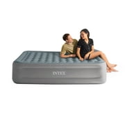 Intex 18 Queen Comfort Plush Raised Air Mattress Bed with Built-in Pump