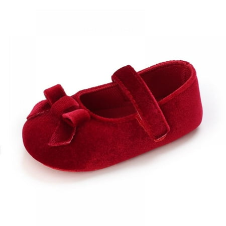 

Newborn Baby Girls PU Leather Bowknot Princess Shoes Pre Walker Anti-slip Soft Sole Moccasins Footwear