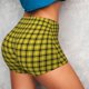 thumbnail image 4 of Fotbe Yellow Checkered Plaid Shorts Sin Costuras – Shorts Deportivos de Cintura Alta para Mujer, Elásticos para Gimnasio, Yoga, Running o Ciclismo-XX-Large, 4 of 8
