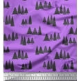 thumbnail image 1 of Soimoi Purple Cotton Voile Fabric Stencil Christmas Tree Fabric Prints By Yard 42 Inch Wide, 1 of 3