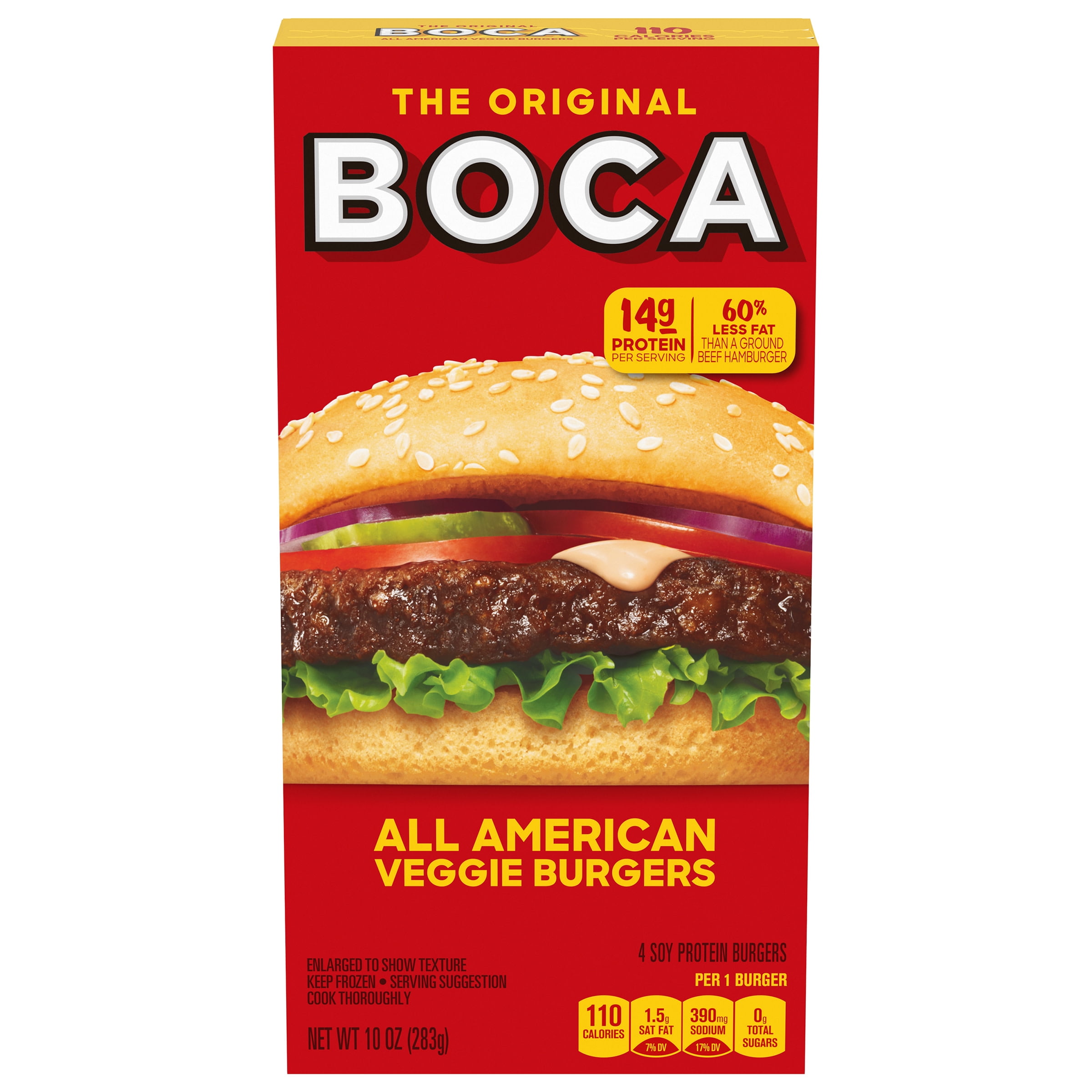 BOCA All American Veggie Burgers, 4 ct Box