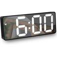 thumbnail image 1 of Reloj Despertador Digital Rojo Verde con Espejo LED Luz Nocturna Brillo Ajustable, 1 of 5