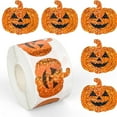 thumbnail image 4 of Halloween Thanksgiving Laser Round Sealing Stickers Roll – 500-PCS Self-Adhesive Decoration Tapes for Craft and Gift Packaging, 4 of 9