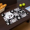 thumbnail image 2 of Placemat, Pioneer Flower Floral Print Pattern Place Mats Table Mat Set Of 2, PVC Washable Placemats for Party Kitchen Dining Decoration, 18x12 Inch, Fade Resistant, 2 of 6