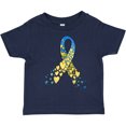 thumbnail image 3 of Inktastic Down Syndrome Awareness Blue and Yellow Hearts Ribbon Boys or Girls Toddler T-Shirt, 3 of 5
