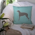 thumbnail image 3 of Carolines Treasures BB3696PW1414 Scottish Deerhound Checkerboard Blue Fabric Decorative Pillow, 3 of 4