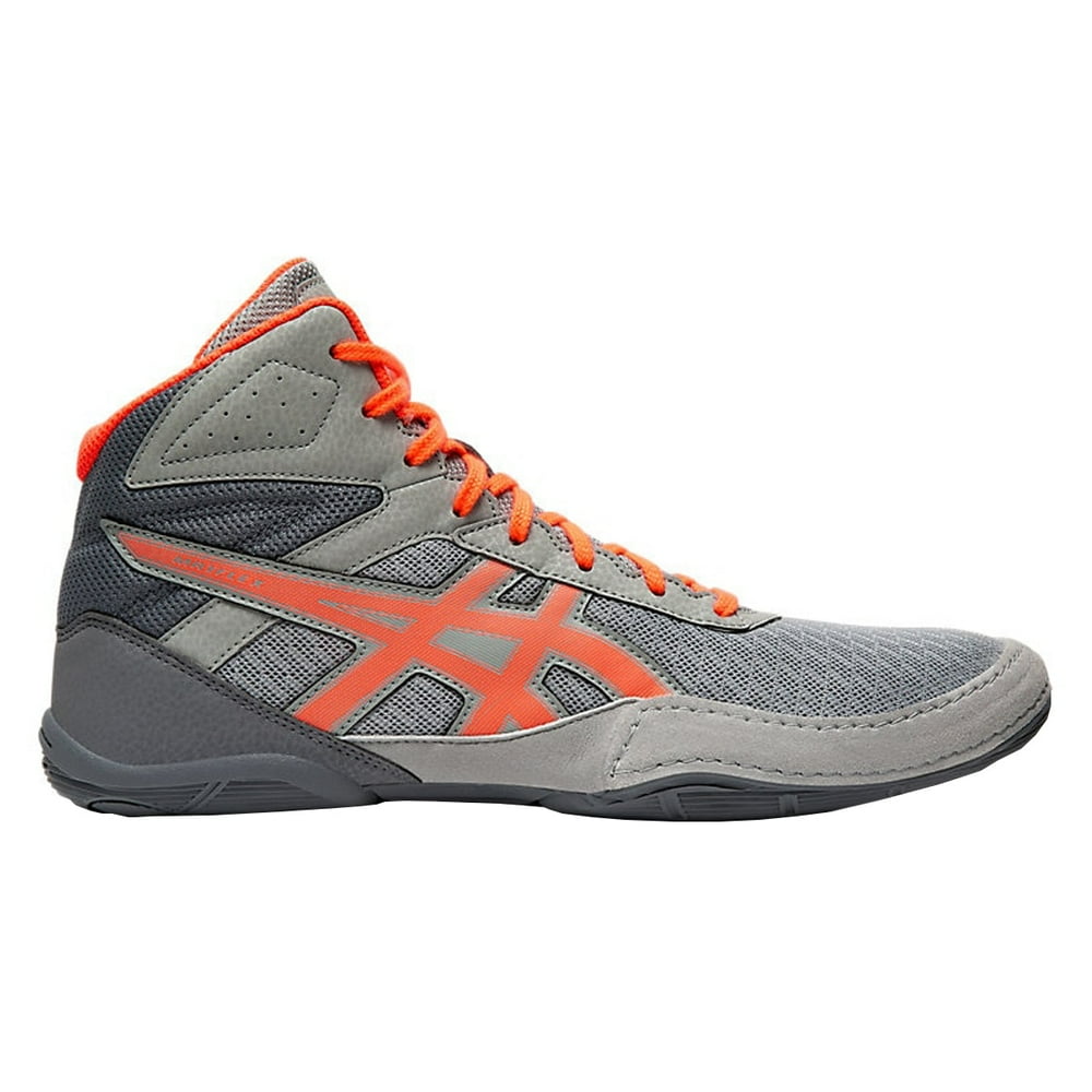 blue asics wrestling shoes