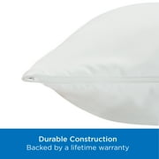 AllerEase Maximum Pillow Cover Protector, Standard/Queen - Zippered, Allergen and Bedbug Barrier