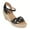 Cati Black, variant on GC Shoes Women's Open Toe Memory Foam Summer Espadrille Wedge Sandals, Braided Strap Ankle Platform Heels, Cati/Black/8
