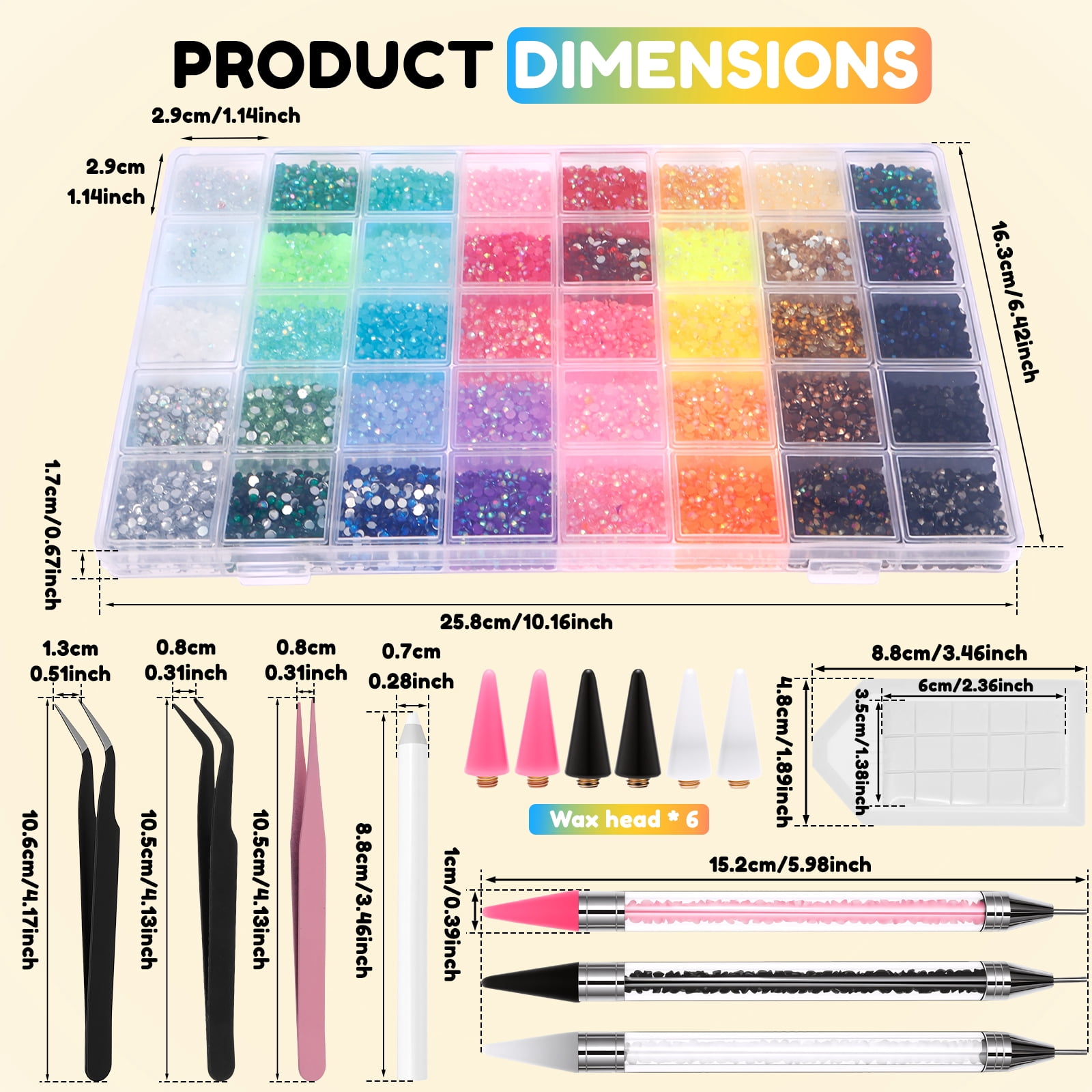 24000Pcs Resin Jelly Rhinestones for Crafting, Bedazzler Kit with Flatback Gems Rhinestones, 40 Color 3mm Flatback Gems for Diamond Art DIY Crafts Clothing Shoes Nail Art Decoration