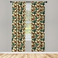 thumbnail image 3 of Ambesonne Butterfly Curtains, Abstract Art Wings, Pair of 28"x84", Multicolor, 3 of 5