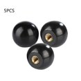 thumbnail image 2 of 5pcs Black Bakelite Ball Lever Knobs M12 x 40 Copper Insert Replacement for Machine Tool, 2 of 4