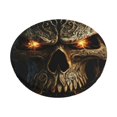 thumbnail image 1 of Balery Metal Evil Skull Fundas de asiento para taburete de bar redondo de tela de terciopelo ajustables que protegen de arañazos y manchas para sillas de 14 a 17 pulgadas.-12 inch, 1 of 7