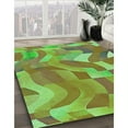 thumbnail image 2 of Ahgly Company Indoor Round Patterned Nebula Green Area Rugs, 7' Round, 2 of 6