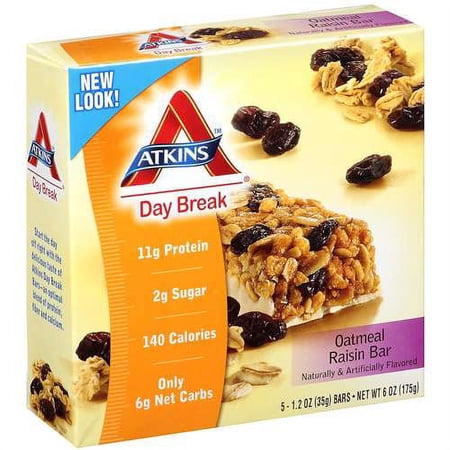Atkins: Oatmeal Raisin Bar Day Break, 6 oz