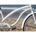 thumbnail image 6 of Firmstrong Bella Fashionista, 26", Women's, Three Speed, White/Pink, 6 of 19
