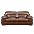 thumbnail image 5 of Sunset Trading Jayson 89" Modern Top-Grain Leather Sofa in Chestnut, 5 of 5