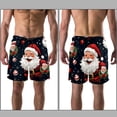thumbnail image 3 of luoweisi Men's Beach Shorts Quick Dry Swim Trunks with Mesh Lining Santa Claus S, 3 of 5
