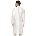thumbnail image 5 of SKAVIJ Men's Indian Art Silk Top Casual Long Shirt Regular Fit Outfit (x-Large Off-White), 5 of 6