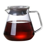 KARLSITEK Glass Coffee Server, 500ml Pour Over Coffee Server, Transparent Teapot Clear Glass Range Standard Coffee Maker