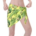 thumbnail image 3 of Geaub Kiwi and Avocado Women's Short Wrap Skirt, Beach Sun Protection Shawl, Swimsuit Bra, Swimwear Tunic, 3 of 7