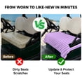 thumbnail image 4 of Golf Cart Seat Covers for 2 Seater,Purple Pink Microfiber Cart Seat Towel Blanket,Geometric Vertical Striped Solid Rainbow Absorbent Breathable Non Slip Bench Seats Protector for Golf Course 51"x31", 4 of 9
