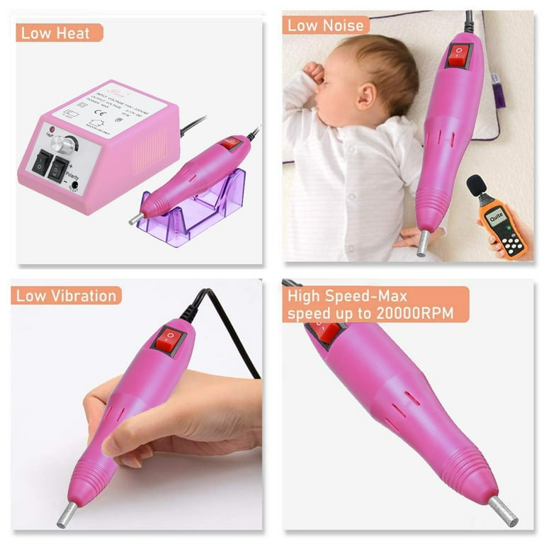 ZPL Electric Nail Drill Machine Set, Low Noise Nail File Gel