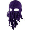 thumbnail image 2 of LANFENG Knitted Octopus Tentacle Ski Mask w/ Beard Cap & Balaclava Gift Halloween Costume Party, 2 of 2