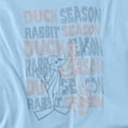 thumbnail image 2 of Looney Tunes Duck Season Rabbit Season Women's T Shirt, Light Blue, X-Large, 2 of 6