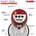 thumbnail image 3 of 50W Portable Megaphone with Bluetooth & Siren – 300m Range Bullhorn Speaker, Built-in Recording & USB/SD Playback for Crowd Control, 3 of 12