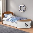 thumbnail image 3 of Furniture of America Badedu Kids Solid Wood Twin Captain Bed, White and Oak, 3 of 6