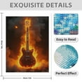 thumbnail image 3 of Diamond Art Kits for Adults - 5d Flaming Electric Guitar Blaze Smoke Diamond Painting for Adults, Diamond Art for Adults Beginners, Diamond Painting Kits for Adults for Home Wall Decor, 3 of 7