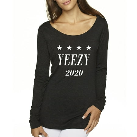 Allwitty 1009 - Women's Long Sleeve T-Shirt Yeezy 2020 Kanye West President