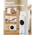 thumbnail image 3 of 2.1Gal/8L Cool Mist Humidifier for Room Bedroom, Large Room Humidifier for Home Whole House, Quiet Ultrasonic Humidifier with Night Light, White, Lacidoll, 3 of 8