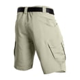thumbnail image 4 of Fabrcox M-6XL Cargo Shorts for Men Big and Tall Mens Shorts Athletic Outdoor Camping Going Out Mens Bermuda Shorts with Zipper Pockets No Belt Khaki 5XL, 4 of 5