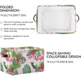 thumbnail image 3 of FREEAMG Flamingo and Leaves Storage Basket, Durable Canvas Organizer With Handles Large Collapsible Storage Bins Boxes for Home Office - 1 Pack, 3 of 7
