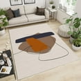 thumbnail image 2 of Abstract Navy Blue Brown Orange Geometry Area Rugs, Modern Mid Century Carpets, Non-Slip Easy Clean Mat for Living Room Bedroom Entryway Hallway Bath Room 3x5ft, 2 of 6