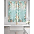 thumbnail image 2 of Blue Coastal Living Room Curtains 2 Panel, Summer Nautical Beach Coral Starfish Cafe Window Treatment, Extra Long Farmhouse Bedroom Bathroom Kitchen Curtains Drapes 104"x72", 2 of 6