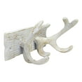 thumbnail image 4 of Cast Iron Vintage White Western Rustic Stag Deer Trophy Antler Rack Wall Hooks, 4 of 4