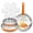 Orange, variant on KITEXPERT Non Toxic Stainless Steel Frying Pan Set (8",10",12"), Tri-Ply Nonstick Skillet Pans with Removable Handles, Dishwasher & Oven Safe, All Stovetops Compatible, Beige