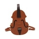 thumbnail image 3 of Bolso bandolera con forma de violín para mujer, minibolso informal de cuero PU a la moda, pequeño bolso bandolera Marrón, 3 of 8